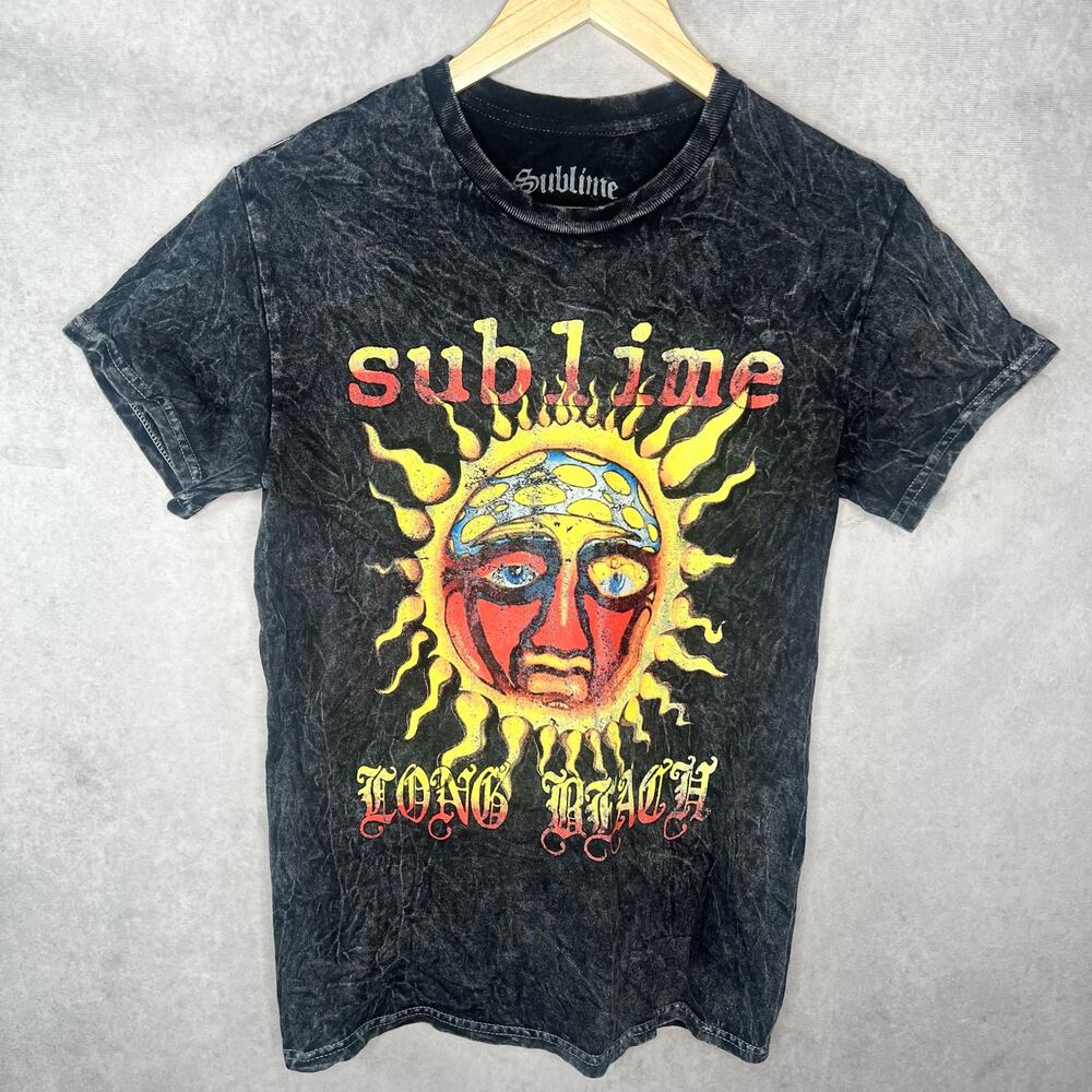100% Cotton Urban Outfitters Sublime Acid Wash Graphic Tee Black Small
